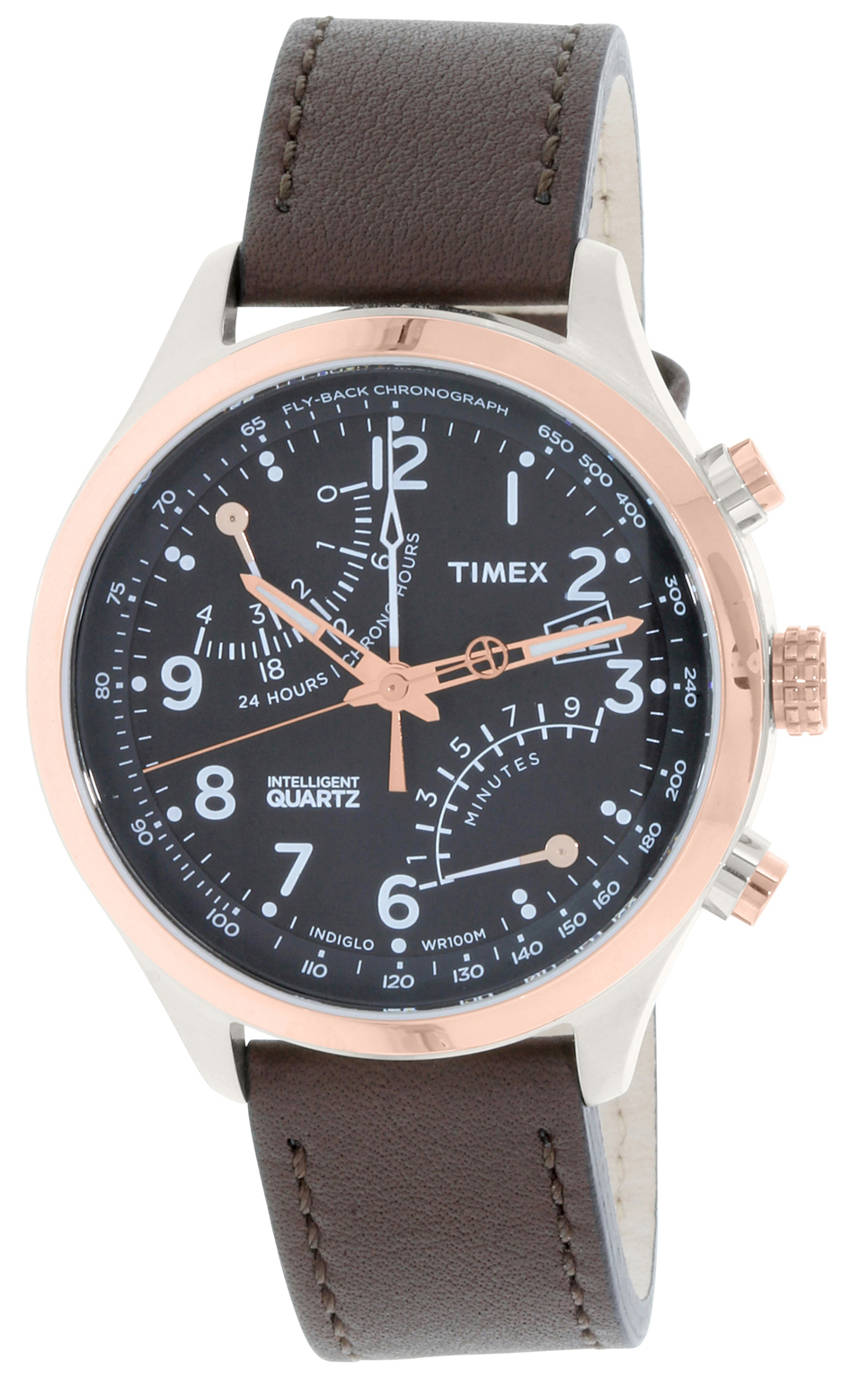 Timex Intelligent Herrklocka TW2P73400 Svart/Läder Ø43 mm