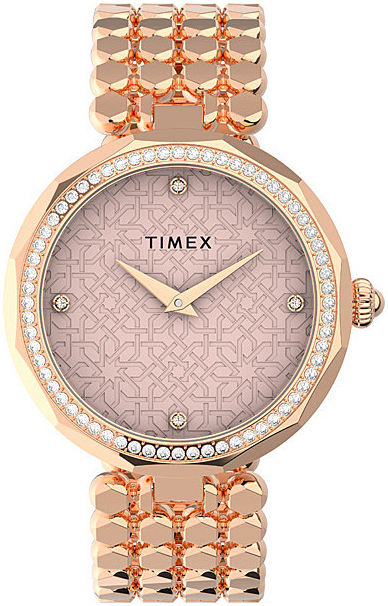 Timex Damklocka TW2V02800 Asheville Rosa/Roséguldstonat stål Ø34 mm - Timex
