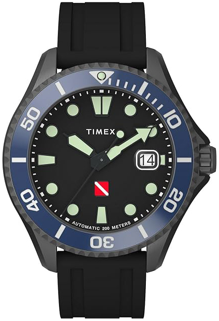 Timex Herrklocka TW2W21100 Tiburon Svart/Gummi Ø44 mm - Timex