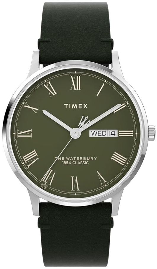 Timex Herrklocka TW2W50500 The Waterbury Grå/Läder Ø40 mm - Timex