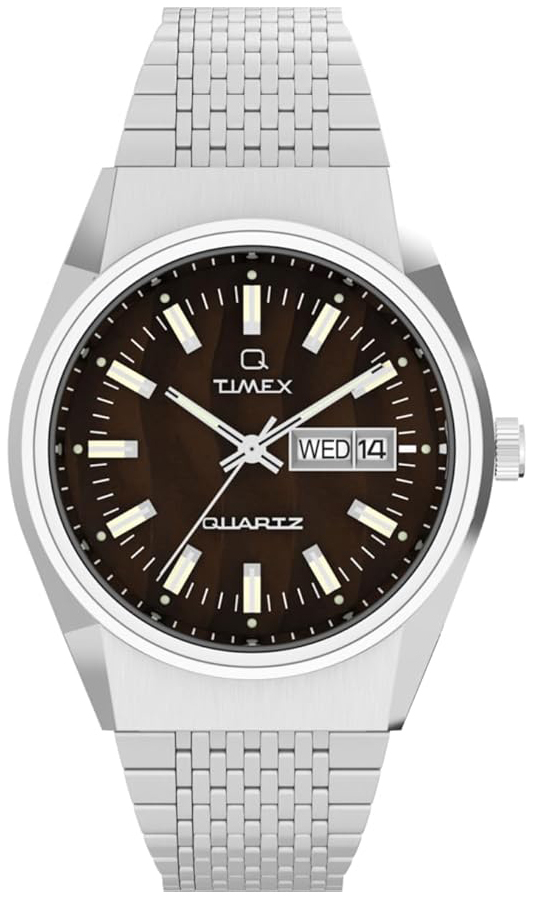 Timex Herrklocka TW2W62400 Q Brun/Stål Ø38 mm - Timex