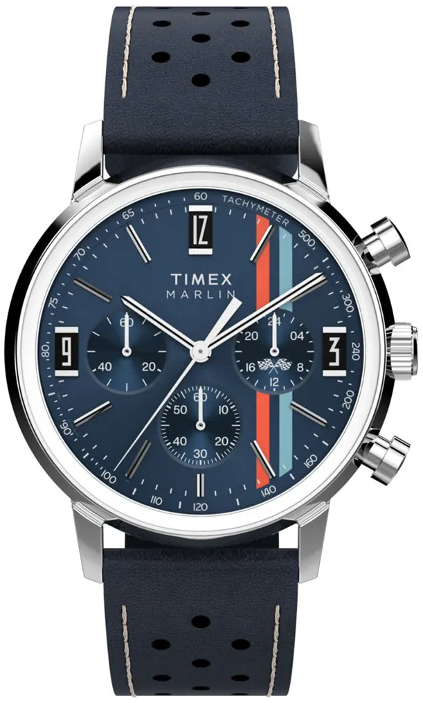 Timex Herrklocka TW2W99000 Marlin Blå/Läder Ø40 mm - Timex