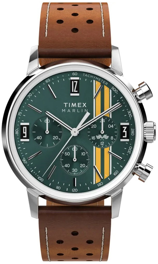 Timex Herrklocka TW2W99100 Marlin Grön/Läder Ø40 mm - Timex