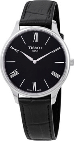 Tissot Herrklocka T063.409.16.058.00 Tradition Svart/Läder Ø39 mm - Tissot