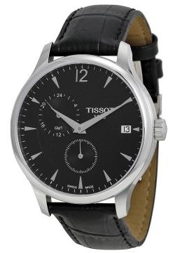 Tissot T-Classic Tradition GMT Herrklocka T063.639.16.057.00 Svart/Läder