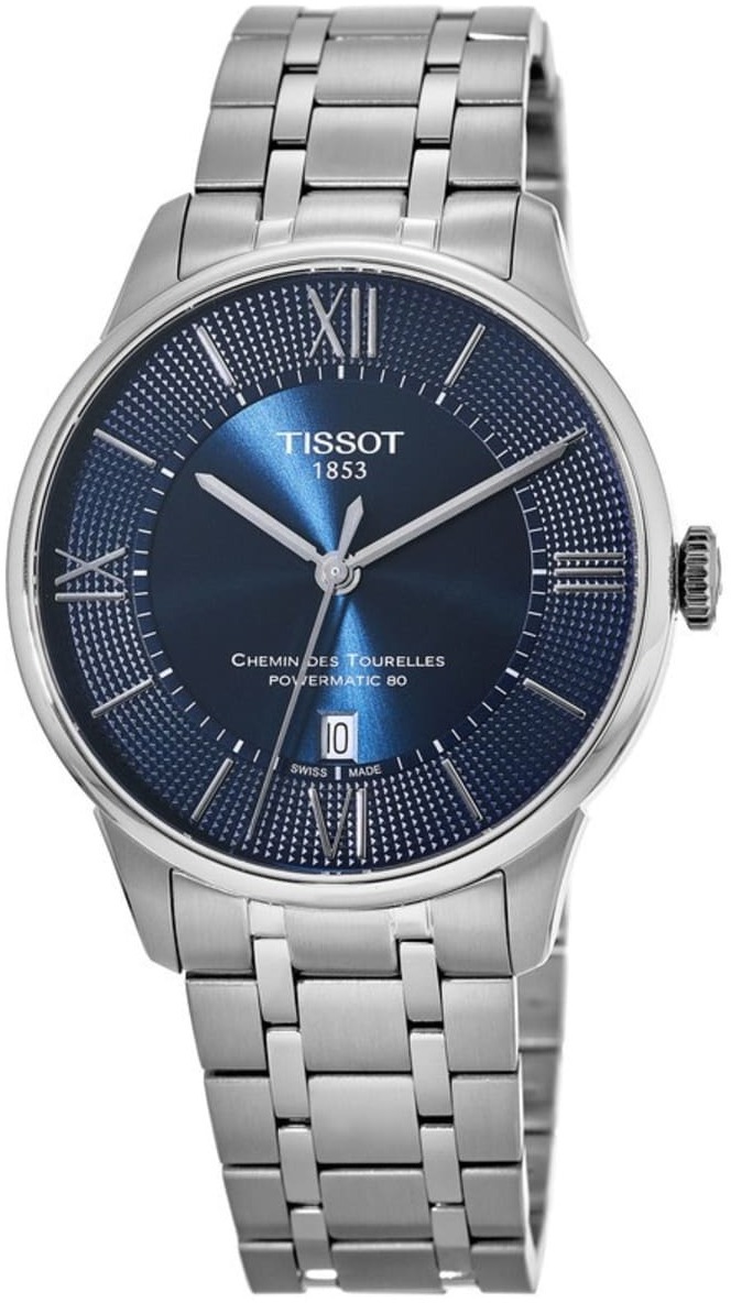 Tissot Herrklocka T099.407.11.048.00 Chemin Des Tourelles Blå/Stål - Tissot