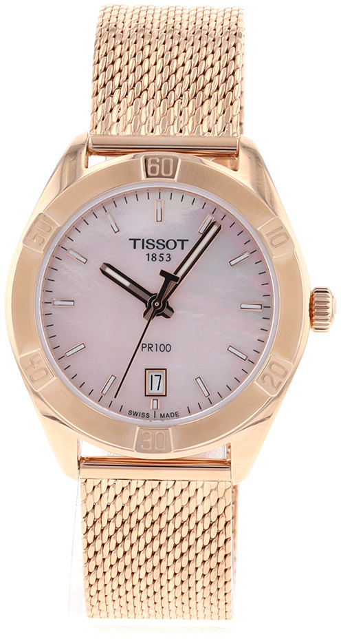 Tissot Damklocka T101.910.33.151.00 Pr 100 Rosa/Ros&eacute;guldstonat st&aring;l
