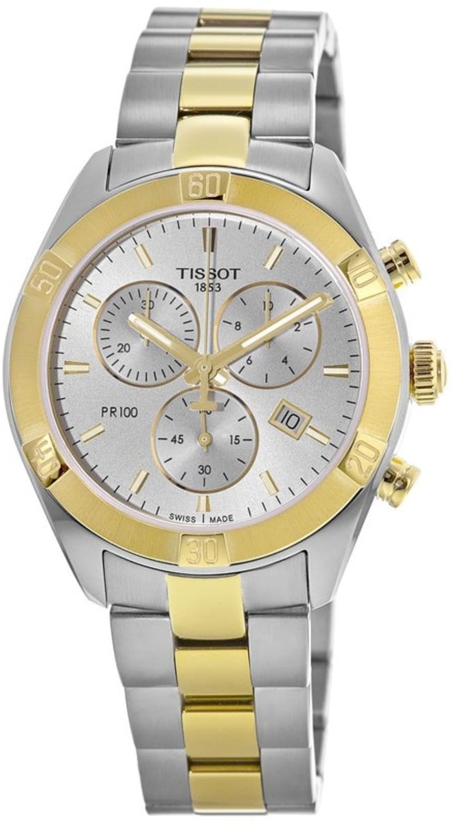 Tissot Damklocka T101.917.22.031.00 Pr 100 Silverfärgad/Gulguldtonat - Tissot