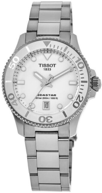 Tissot T120.210.11.011.00 Seastar Vit/Stål Ø36 mm - Tissot