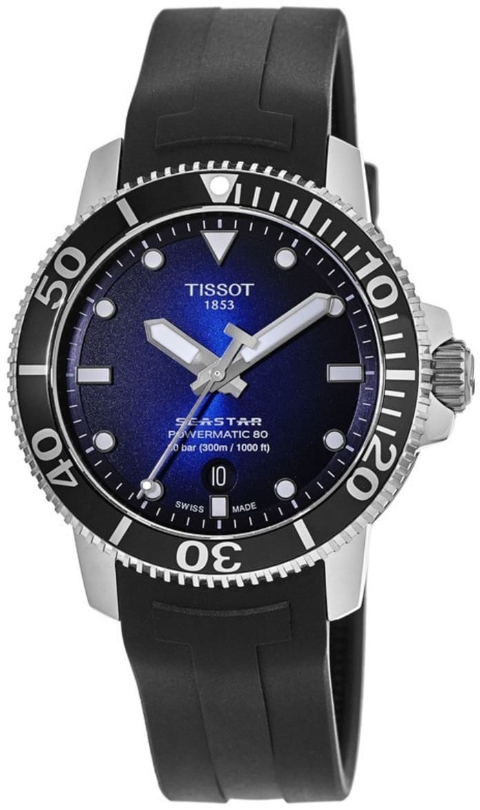 Tissot Herrklocka T120.407.17.041.00 Seastar 1000 Blå/Gummi Ø43 mm - Tissot