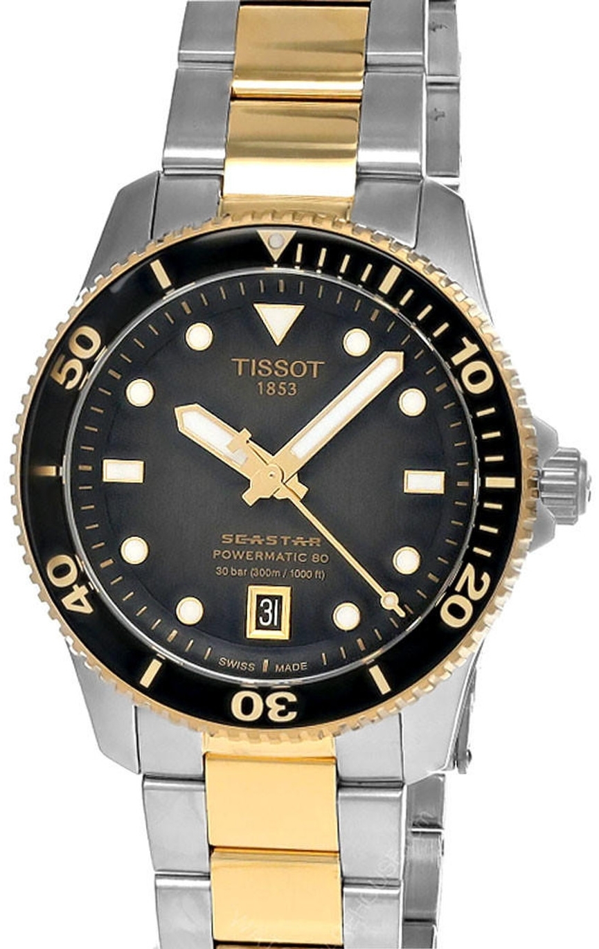 Tissot Herrklocka T120.807.22.051.00 Seastar 1000 Grå/Guldtonat - Tissot