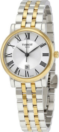 Tissot Damklocka T122.210.22.033.00 Carson Silverfärgad/Gulguldtonat - Tissot