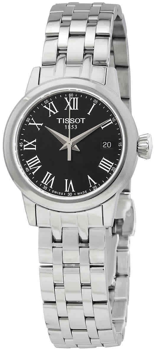 Tissot Damklocka T129.210.11.053.00 T-Classic Svart/Stål Ø28 mm - Tissot