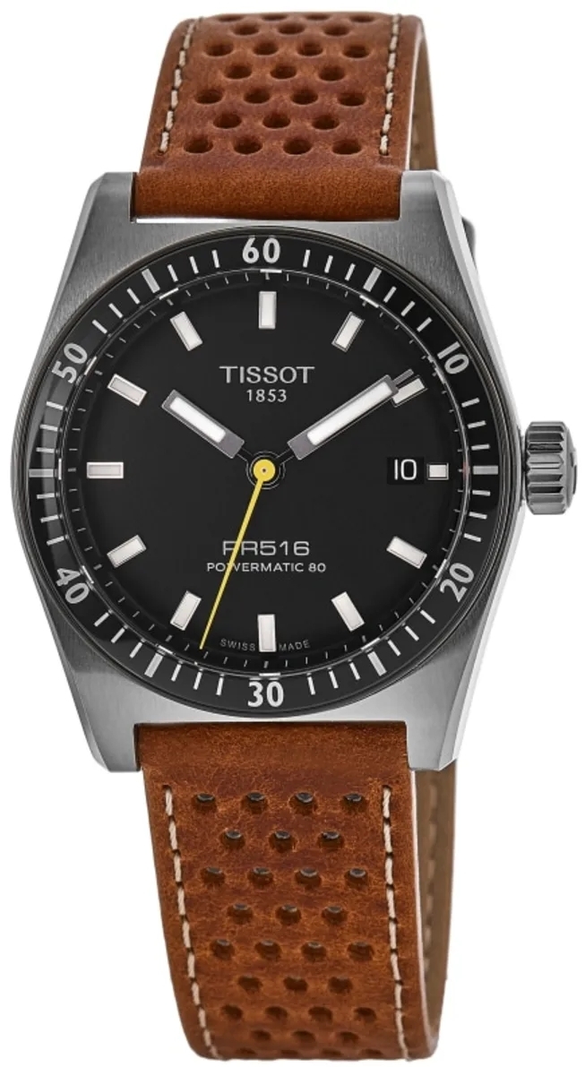 Tissot Herrklocka T149.407.16.051.00 PR516 Svart/Läder Ø38 mm - Tissot