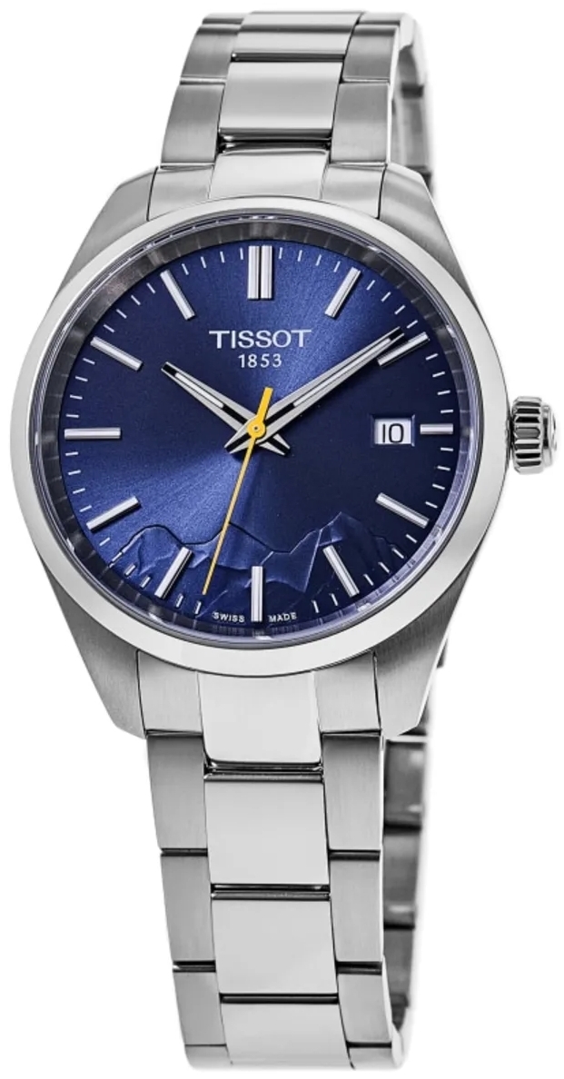 Tissot Damklocka T150.210.11.041.01 PR 100 Jungfraubahn Bl&aring;/St&aring;l
