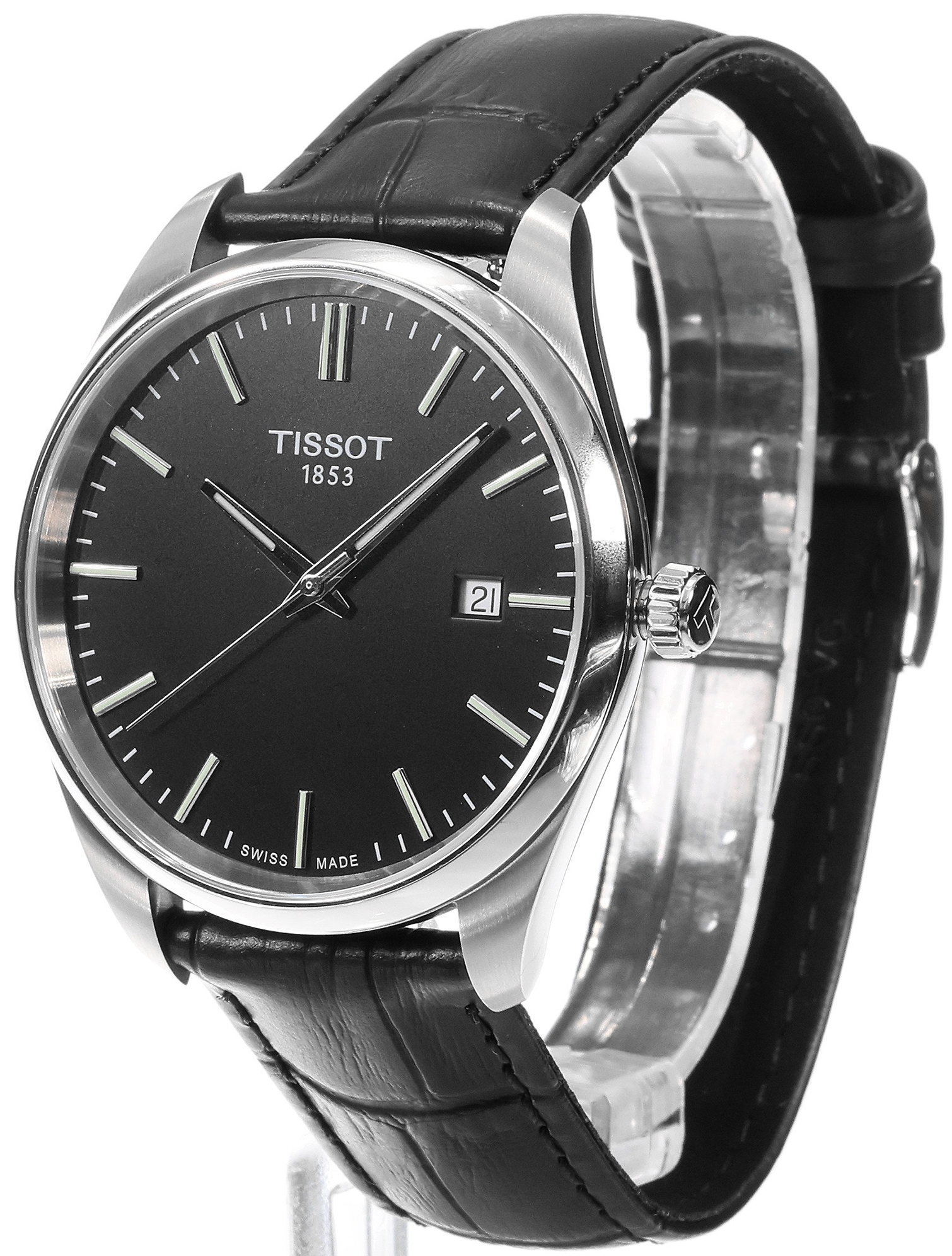 Tissot Herrklocka T150.410.16.051.00 PR 100 Svart/L&auml;der &Oslash;40 mm