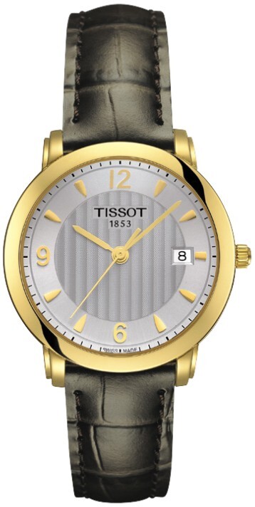 Tissot T-Gold Damklocka T71.3.134.64 Silverfärgad/Läder Ø28 mm