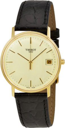Tissot Herrklocka T71.3.401.21 T-Gold GoldRun Champagnefärgad/Läder - Tissot