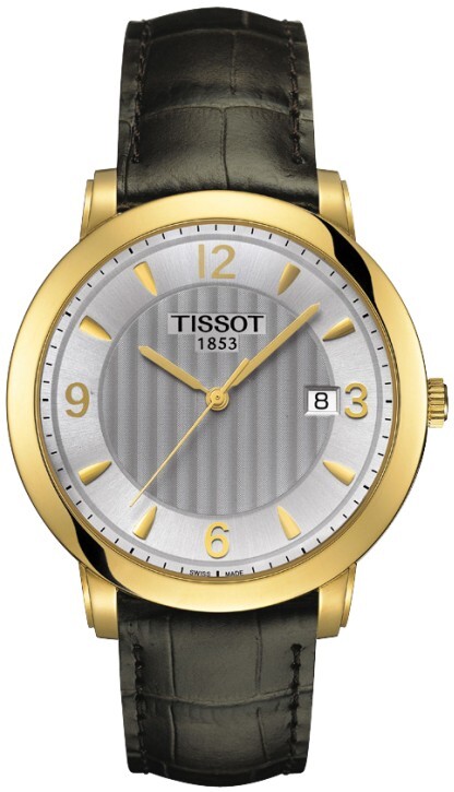 Tissot T-Gold Herrklocka T71.3.450.64 Silverfärgad/Läder Ø38 mm