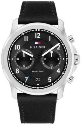Tommy Hilfiger Herrklocka 1710624 Wesley Svart/Läder Ø43.75 mm - Tommy Hilfiger