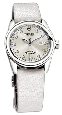 Tudor Glamour Date Damklocka 53000-SDIDWLZS Silverfärgad/Läder Ø31 mm - Tudor