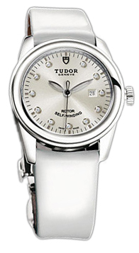 Tudor Glamour Date Damklocka 53000-SDIDWPLS Silverfärgad/Läder Ø31 mm