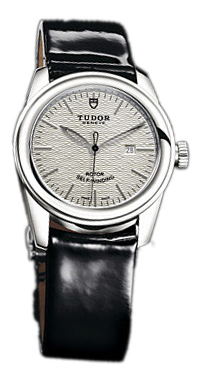 Tudor Glamour Date Damklocka 53000-SIDBPLSP Silverfärgad/Läder Ø31 mm - Tudor