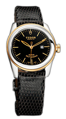 Tudor Glamour Date Damklocka 53003-BIDBLZS Svart/Läder Ø31 mm - Tudor