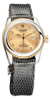 Tudor Glamour Date Damklocka 53003-CHDIDGLZS Champagnefärgad/Läder Ø31 - Tudor