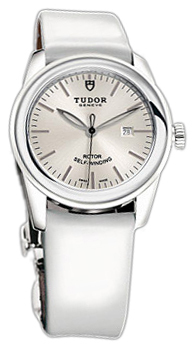 Tudor Glamour Date Damklocka 53010W-SIDWPLS Silverfärgad/Läder Ø31 mm - Tudor