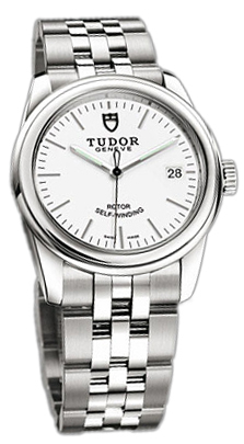 Tudor Glamour Date 55000-68050-WIDSTL Vit/Stål Ø36 mm - Tudor