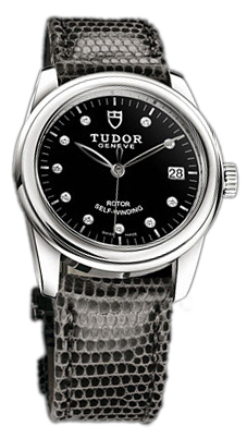 Tudor Glamour Date 55000-BDIDGLZS Svart/Läder Ø36 mm - Tudor