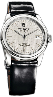 Tudor Glamour Date 55000-SIDBPLSP Silverfärgad/Läder Ø36 mm - Tudor