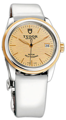 Tudor Glamour Date 55003-CHIDWPLSP Champagnefärgad/Läder Ø36 mm - Tudor