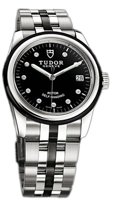Tudor Glamour Date 55010N-68050N-BDIDSTL Svart/Keramik Ø36 mm - Tudor