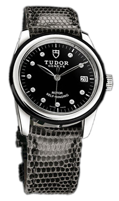 Tudor Glamour Date 55010N-BDIDGLZS Svart/Läder Ø36 mm - Tudor