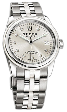 Tudor Glamour Date 55010W-68050W-SDIDSTL Silverfärgad/Keramik Ø36 mm - Tudor