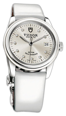 Tudor Glamour Date 55010W-SDIDWPLS Silverfärgad/Läder Ø36 mm - Tudor