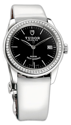 Tudor Glamour Date 55020-BIDWPLS Svart/Läder Ø36 mm - Tudor