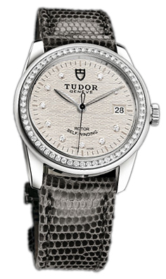 Tudor Glamour Date 55020-SDIDGLZSP Silverfärgad/Läder Ø36 mm - Tudor