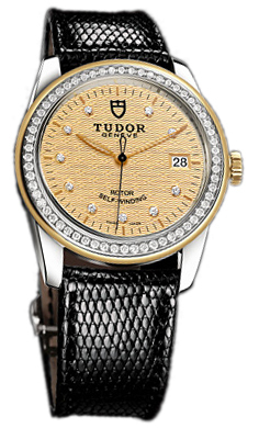 Tudor Glamour Date 55023-CHDIDBLZSP Champagnefärgad/Läder Ø36 mm - Tudor
