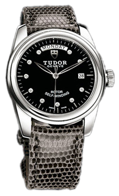 Tudor Glamour Day-Date Herrklocka 56000-BDIDGLZS Svart/Läder Ø39 mm - Tudor