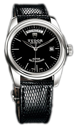 Tudor Glamour Day-Date Herrklocka 56000-BIDBLZS Svart/Läder Ø39 mm - Tudor