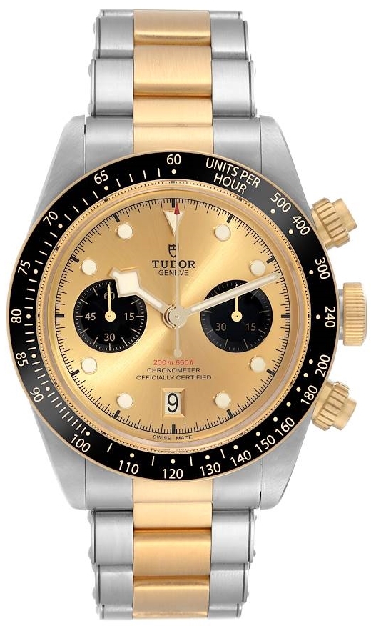 Tudor M79363N-0007 Black Bay Chrono Champagnefärgad/Gulguldtonat
