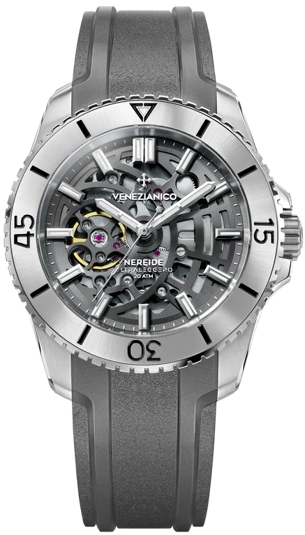 Venezianico Herrklocka 3921508 Nereide Ultraleggero Grå/Gummi Ø42 mm