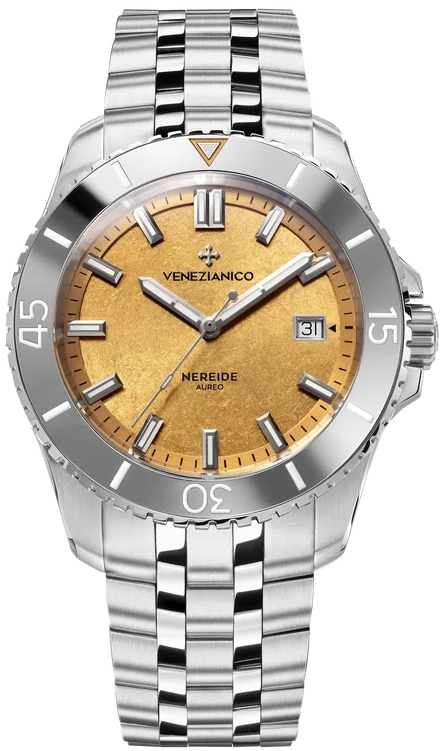 Venezianico Herrklocka 4521590S Nereide Aureo Gul/Stål Ø42 mm