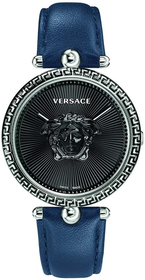Versace Damklocka VCO080017 Palazzo Empire Svart/Läder Ø39 mm - Versace