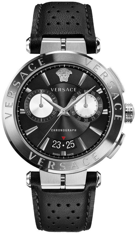 Versace Herrklocka VE1D02123 Aion Svart/Läder Ø45 mm - Versace