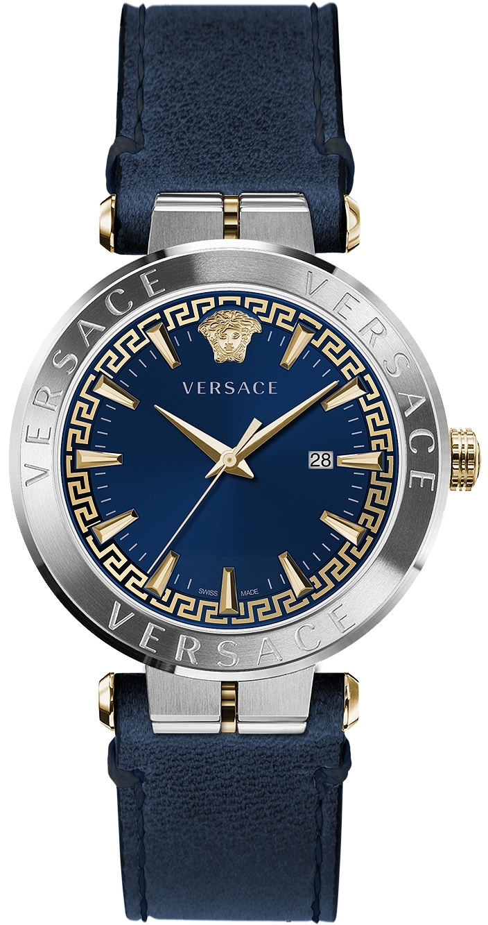 Versace Herrklocka VE2F00221 Aion Blå/Läder Ø44 mm - Versace