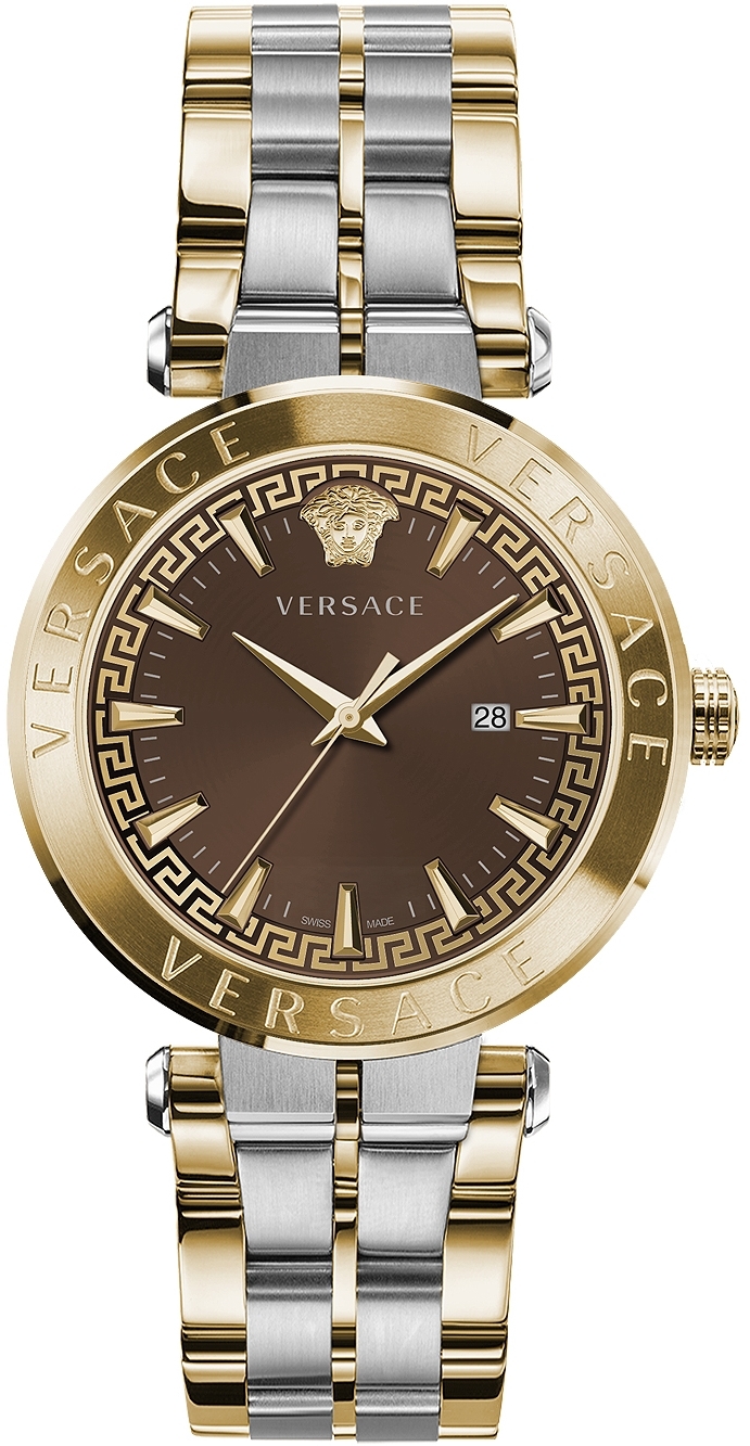 Versace Herrklocka VE2G00421 Aion Brun/Stål Ø44 mm - Versace